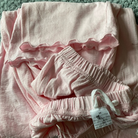 Pink Ruffled Pajama Pants - Picture 2 of 2